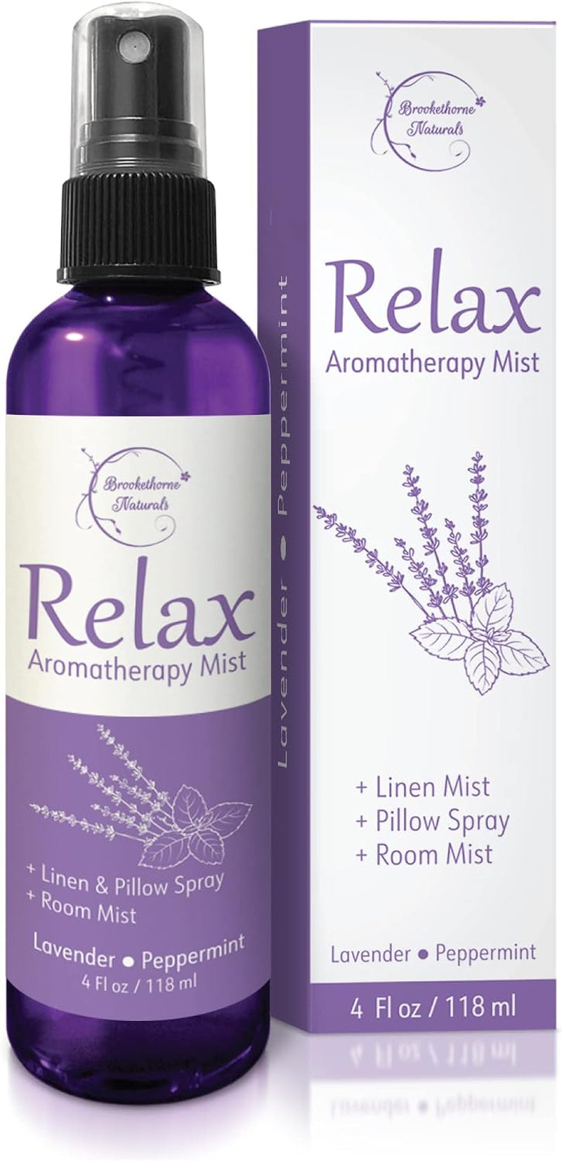 Relax Lavender Spray for Sleep, Natural Linen Spray for Bedding, Perfect Lavender Pillow Spray for Sleep. Aromatherapy Bed Spray with Lavender & Peppermint Essential Oils by  4Oz
