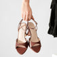 High Heels for Women Pointed Open Toe Strappy Chunky Block Heels Ankle Strap Stiletto Kitten Heeled Sandals Wedding Bridal Party Prom Sexy Dress Shoes