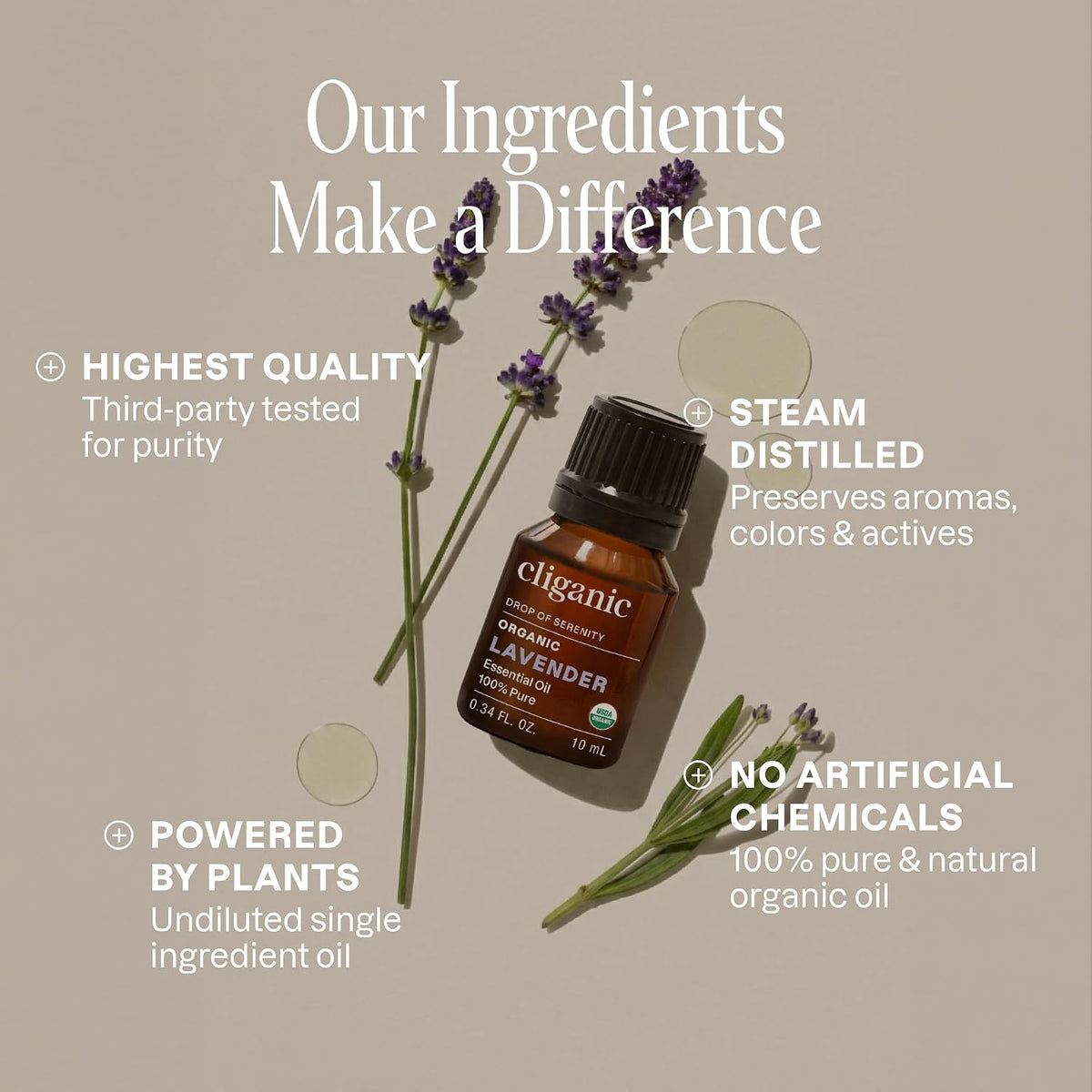 Organic Lavender Essential Oil for Diffuser, 100% Pure 1 Fl Oz