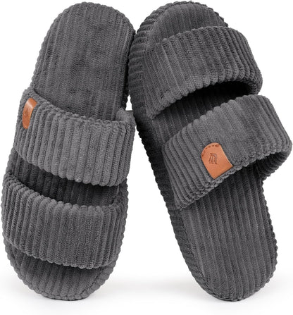 Slippers for Girls Memory Foam Open Toe Indoor House Shoes Comfy Arch Support Slip on Bedroom Trendy for Little Kid Big Kid