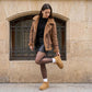 Hip-3 Genuine Suede Leather Ankle Boots for Women – Pull on Cozy Faux Fur Boots Womens Shoes with Comfortable Memory Foam