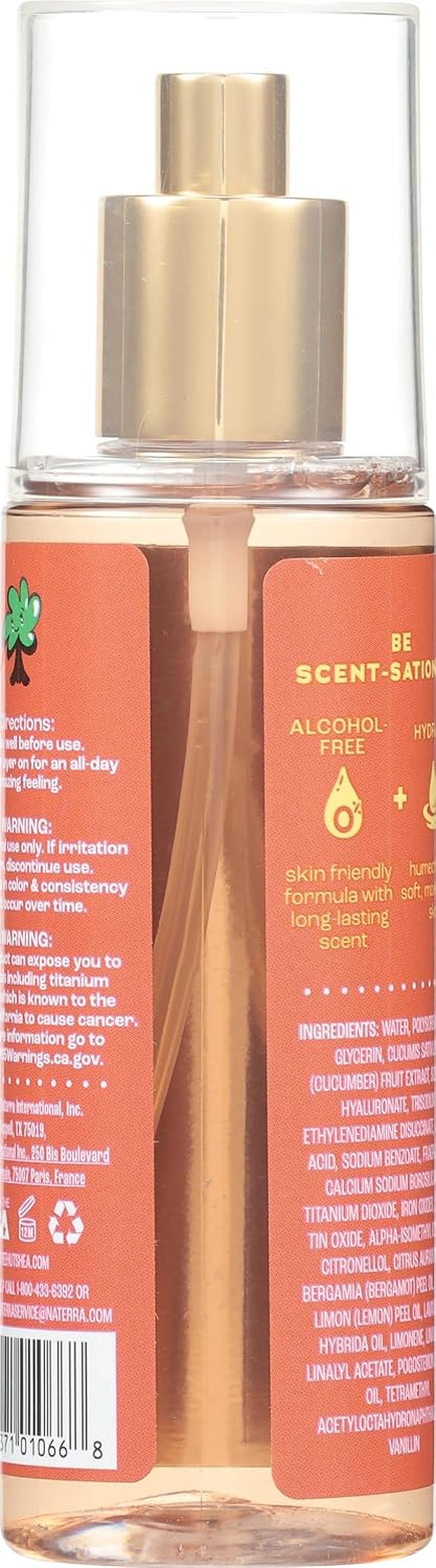 Golden Vanilla Hair & Body Mist, Alcohol-Free Body Spray, 6 Fl Oz