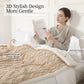 Electric Heated Blanket, 3D Pattern Design, Twin Size Sherpa Super Cozy Heated Blanket with 5 Heating Levels & 10 Hours Auto Off, Beige