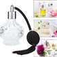 Atomizador De Perfume De Cristal Recargable, 80 Ml, Botella De Perfume De Cristal Retro Recargable Con Borla, Atomizador Vacío Para Perfumes, Aceites Esenciales