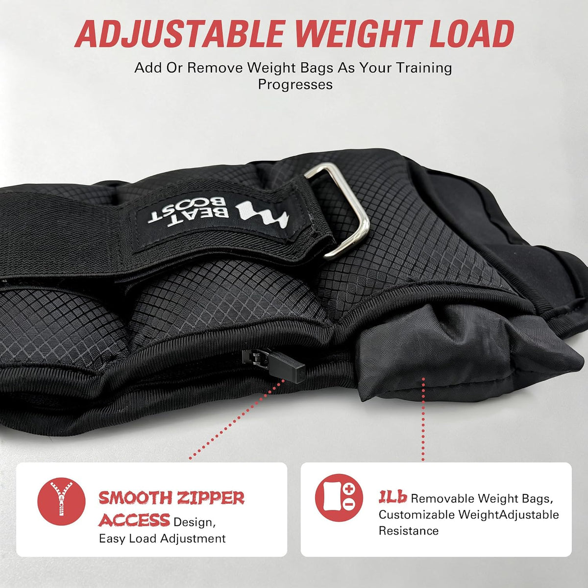 Ankle Weights Adjustable 10Lb for Women Men