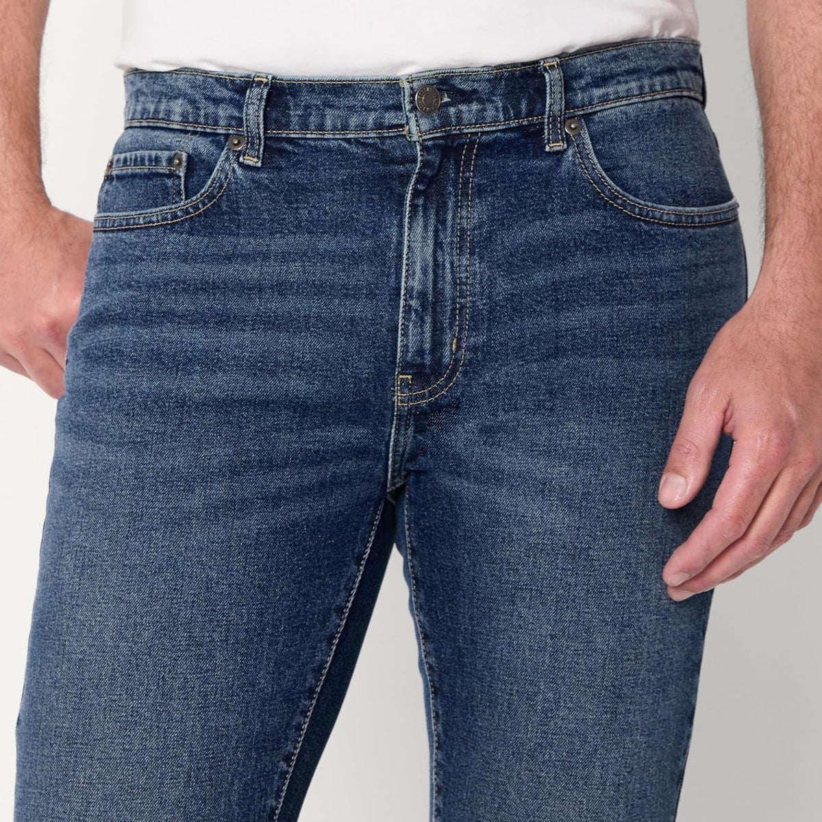Men'S Low Stretch Slim-Fit Jean, Tapered Leg, Vintage Inspired Midweight Denim