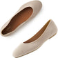 Women'S Ballet Flats round Toe Soft Knit Ballerina Flats Slip on Dress Shoes for Women Walking Dressy Casual Work Wedding