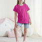 5 Pack Girls Shirts Short Sleeve T-Shirts Cotton Tshirts Tees Kids Clothes