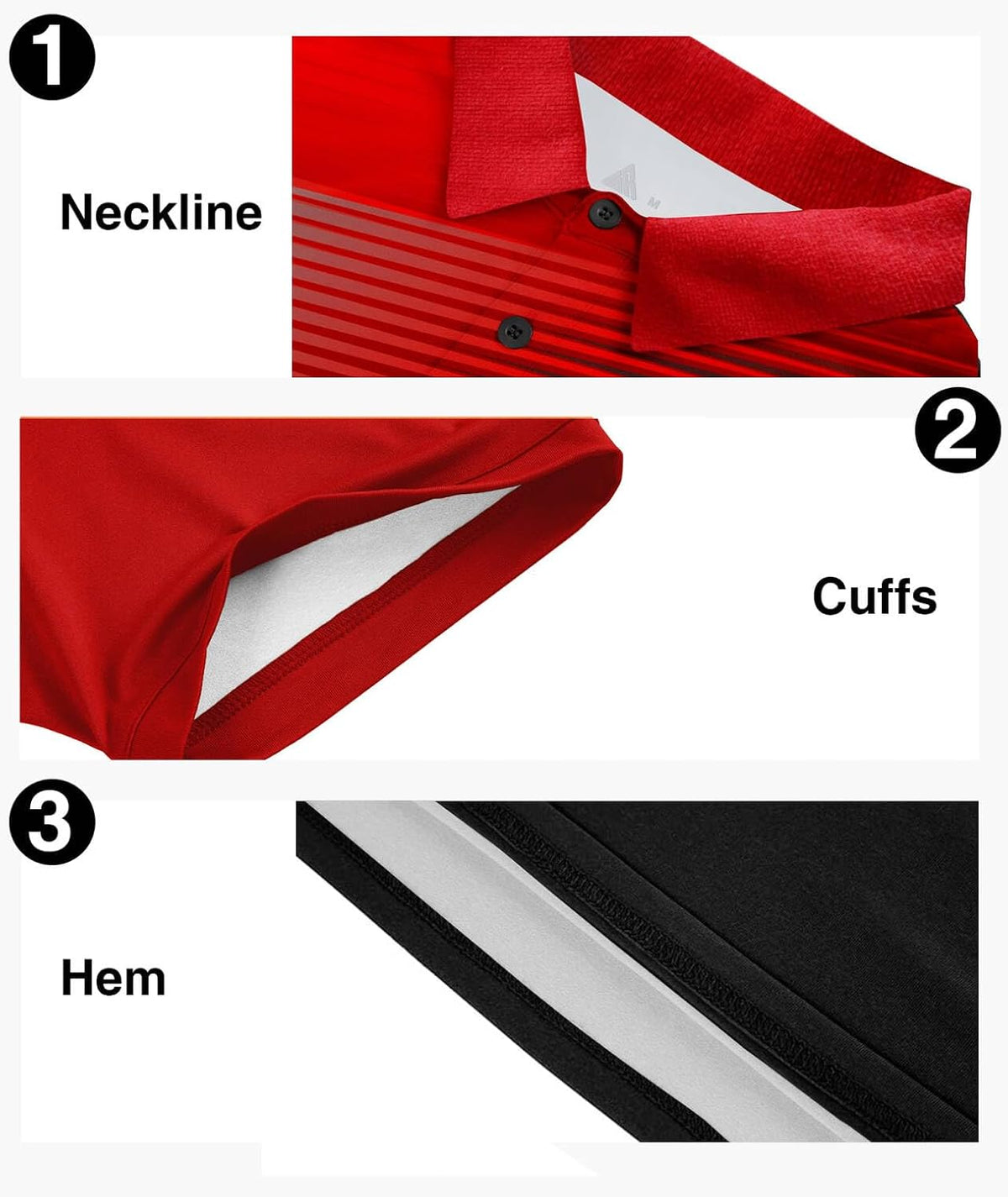 Mens Golf Shirt Short Sleeve Athletic Casual Work Collared Polo Tshirt