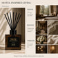 White Tea Reed Diffuser for Home, Airy Clean Hotel-Inspired Scent with Soft Musk, Long-Lasting Home Fragrance with Black Fiber Reeds for Bedroom, Bathroom and Living Room