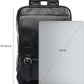 Leather Backpack Fits 15.6 Inch Laptop Vintage Backpack Waterproof Flap Bookbag for Men Leather Travel Backpack for Men Casual Knapsack Black