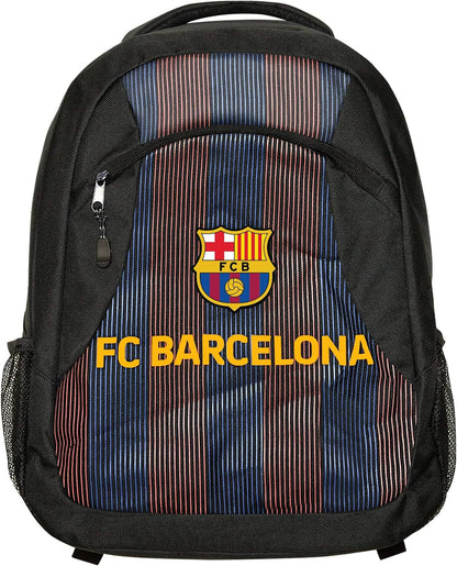 Officially Licensed FC Barcelona Premium Backpack - Unisex Adult - Black | One Size