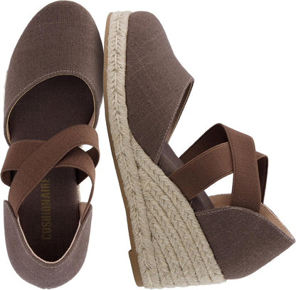 Chica Espadrille Wedge Sandals for Women Slip on Closed Toe Women Shoes with Elastic Straps and Stylish Everyday Comfort