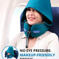 Travel Neck Pillow with Large Hood for Privacy Sleep on Long Flight