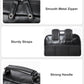 Leather Backpack Fits 15.6 Inch Laptop Vintage Backpack Waterproof Flap Bookbag for Men Leather Travel Backpack for Men Casual Knapsack Black