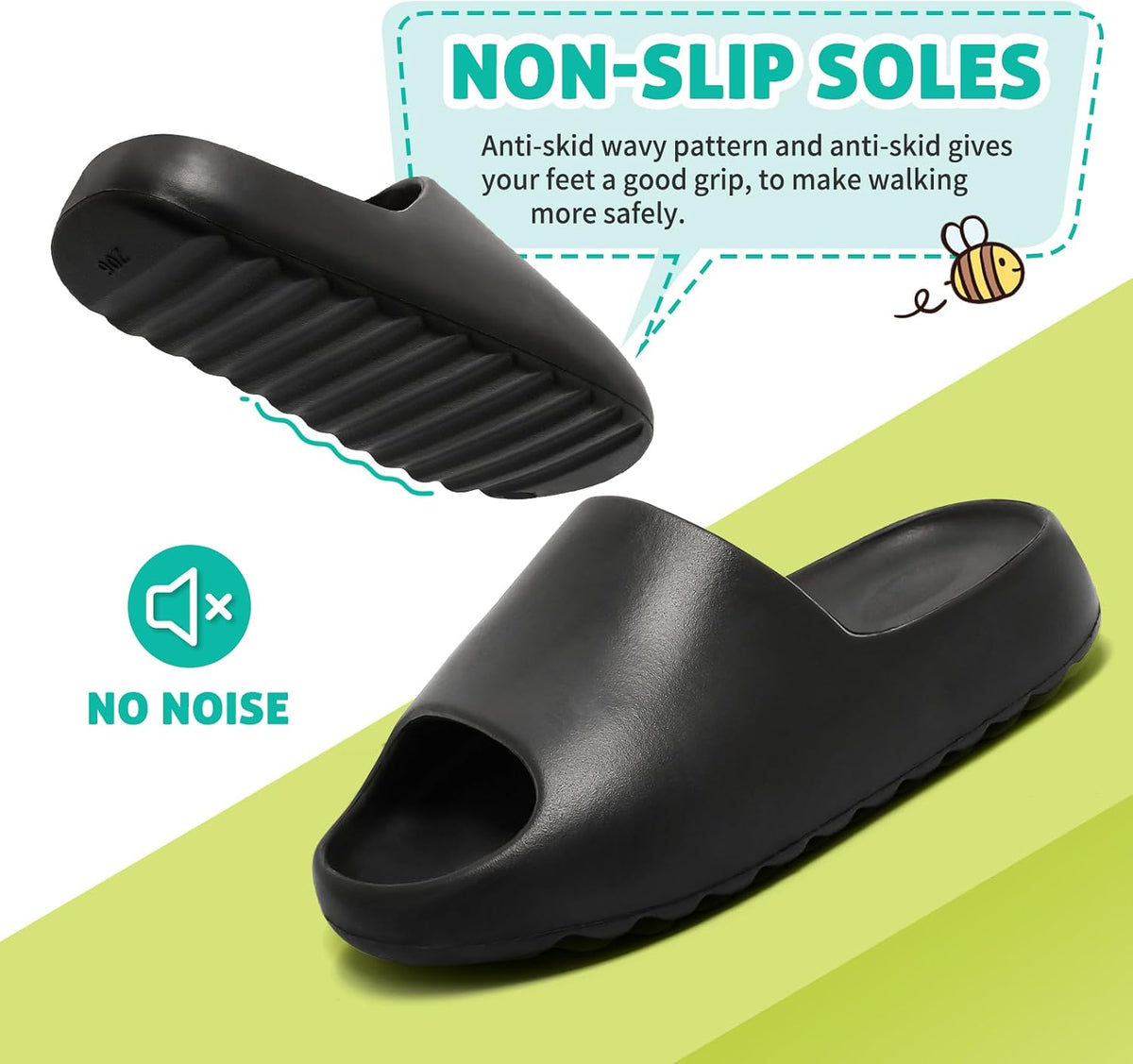 Kids Cloud Slides Boys & Girls, Pillow Slippers, Slip-On Summer Sandals