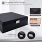 2 Layers Jewelry Box for Women -Black