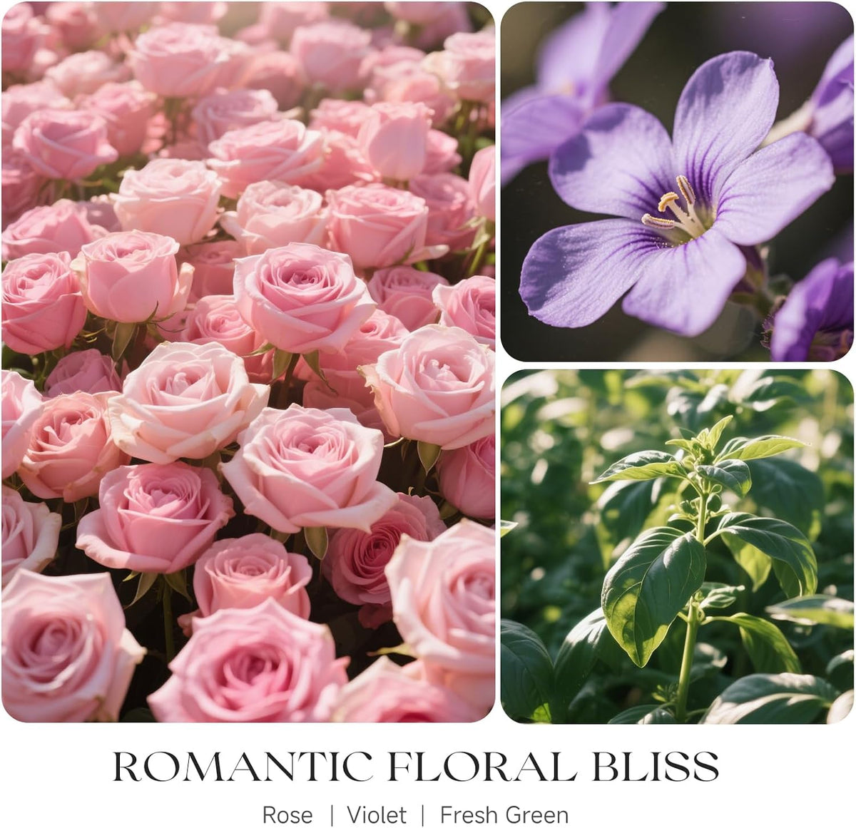 Rose Scented Candles, Pink Floral Aromatherapy Candle Gifts for Women Lover
