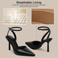 Women Stiletto Heel Pumps: Comfort Closed Toe Strappy High Heels