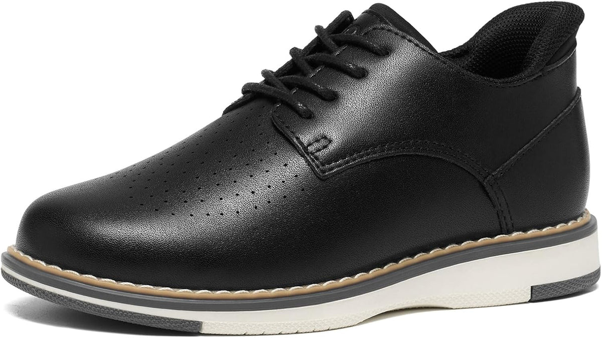 Boys Slip-On Dress Shoes, Kids Breathable Casual Oxford Sneakers