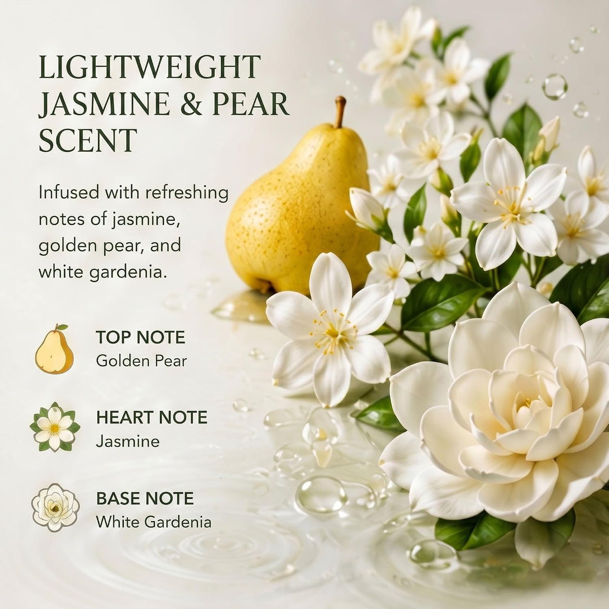 Jasmine Scent Spray & Body Mist, Whole Body Deodorant for Women & Men
