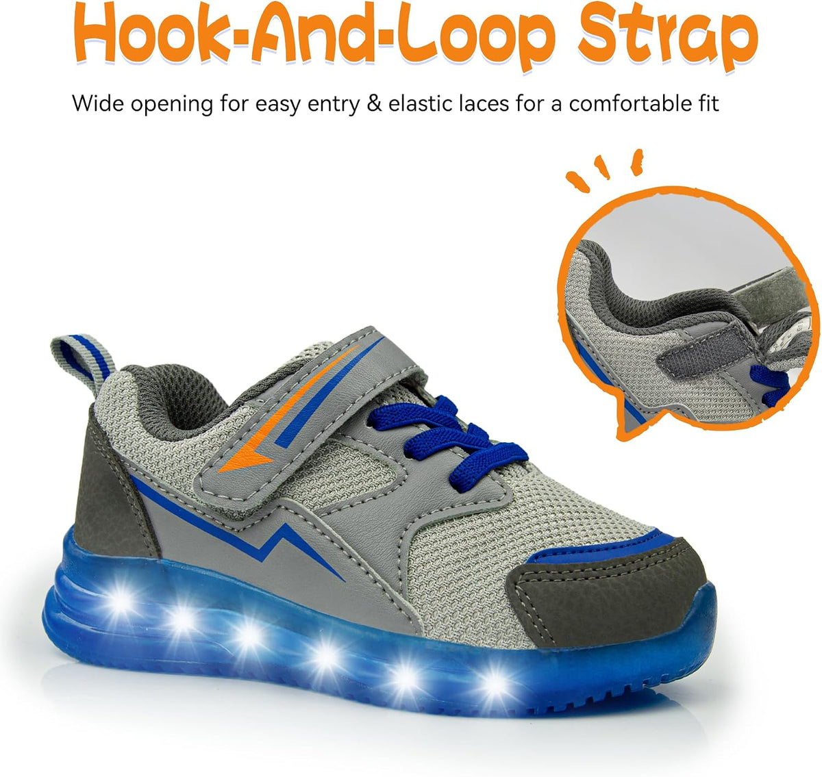 Toddler Light up Shoes for Boys Girls LED Flashing Tennis Sneakers