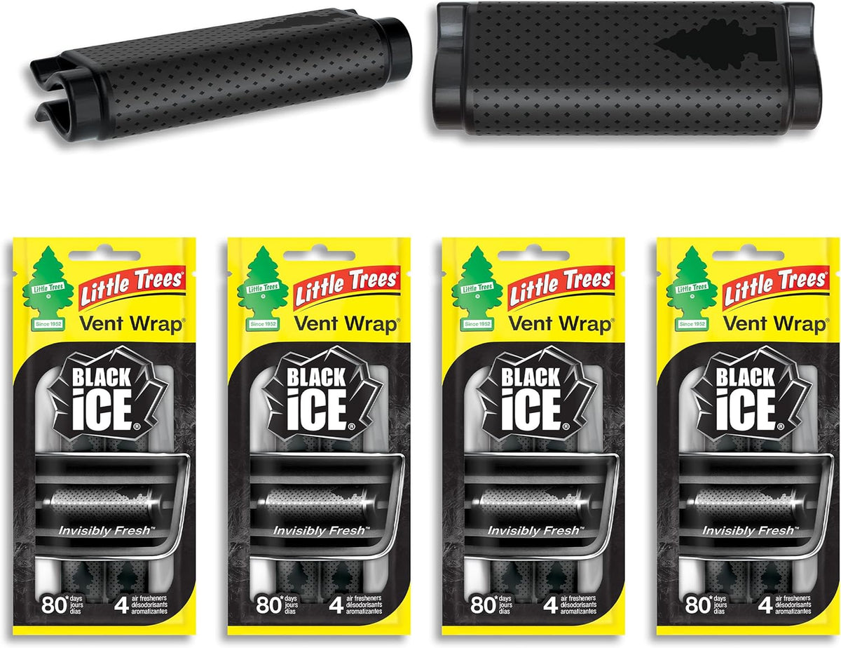 Car Air Freshener | Vent Wrap Provides Long Lasting Scent, Invisibly Fresh | 16 Air Fresheners | Black Ice