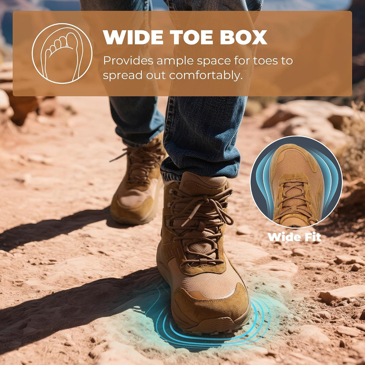 Men'S Wide Toe Box Hiking Boots