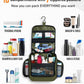 Hanging Travel Toiletry Bag, 18 Compartments - Forest Green