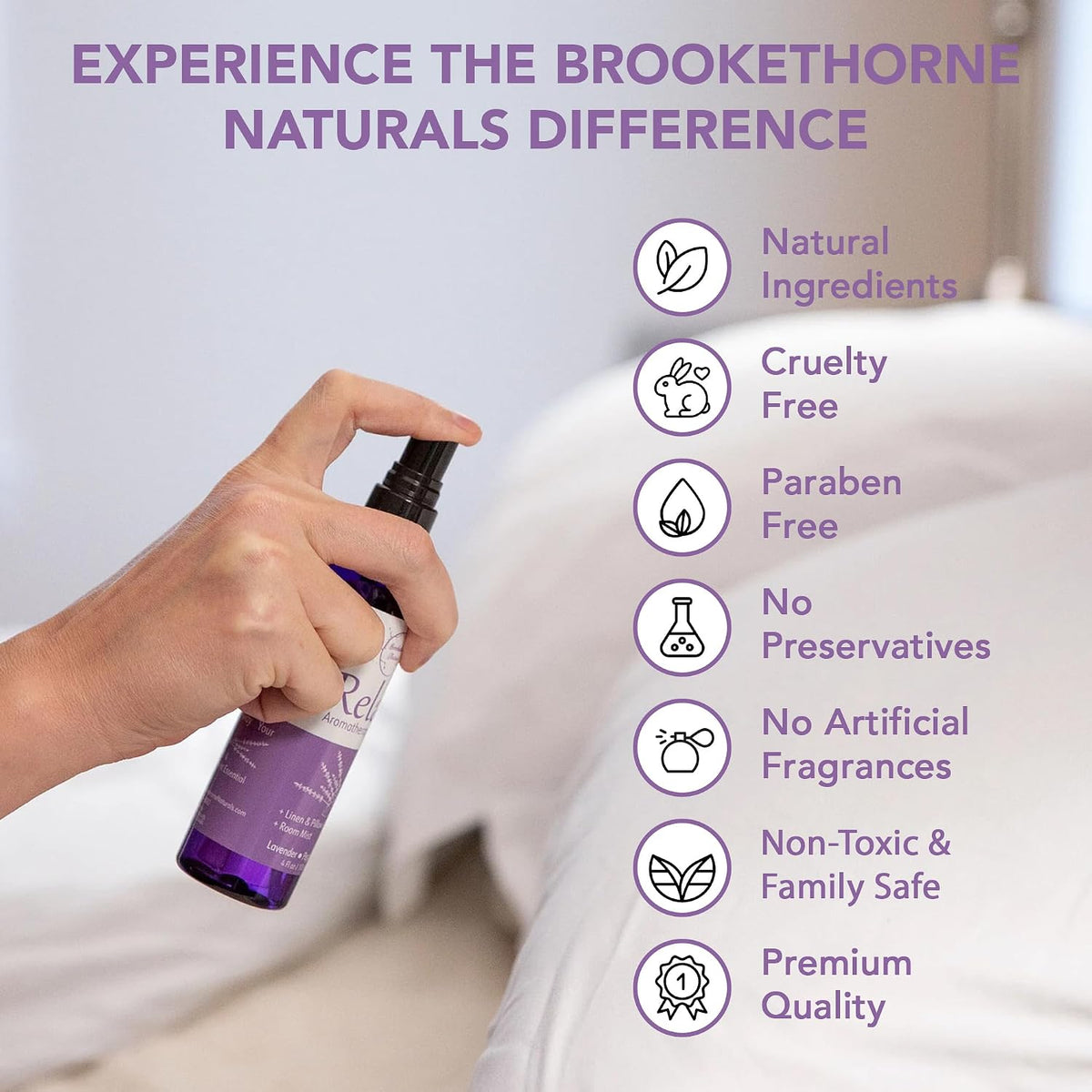 Relax Lavender Spray for Sleep, Natural Linen Spray for Bedding, Perfect Lavender Pillow Spray for Sleep. Aromatherapy Bed Spray with Lavender & Peppermint Essential Oils by  4Oz