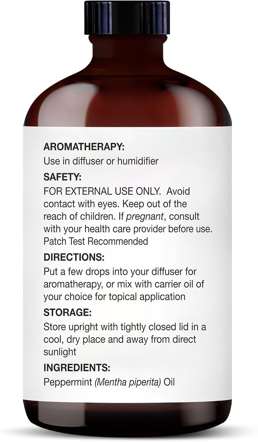 Peppermint Essential Oil for Diffuser - 4 Fl Oz