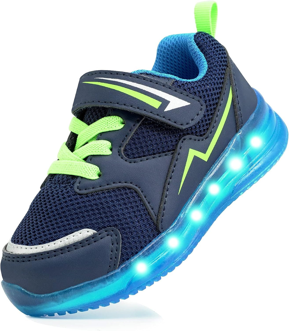 Toddler Boys Girls Light up Shoes LED Flashing Lightweight Mesh Breathable Adorable Running Sneakers for Toddler and Little Kid