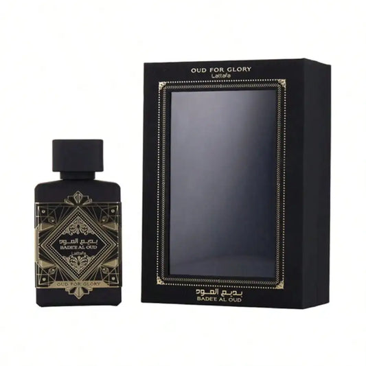 Lattafa Badee Al Oud For Glory men Eau De Parfum Spray 100ml mber Woody Fragrance Men's Perfume Authentic Original Long-Lasting Scent