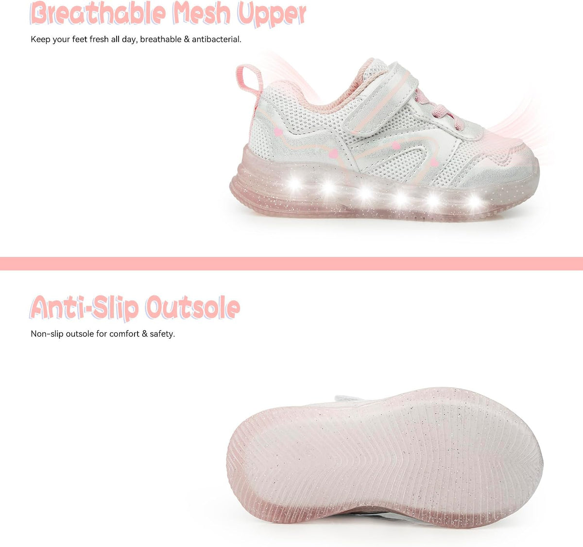 Toddler Light up Shoes for Boys Girls LED Flashing Tennis Sneakers
