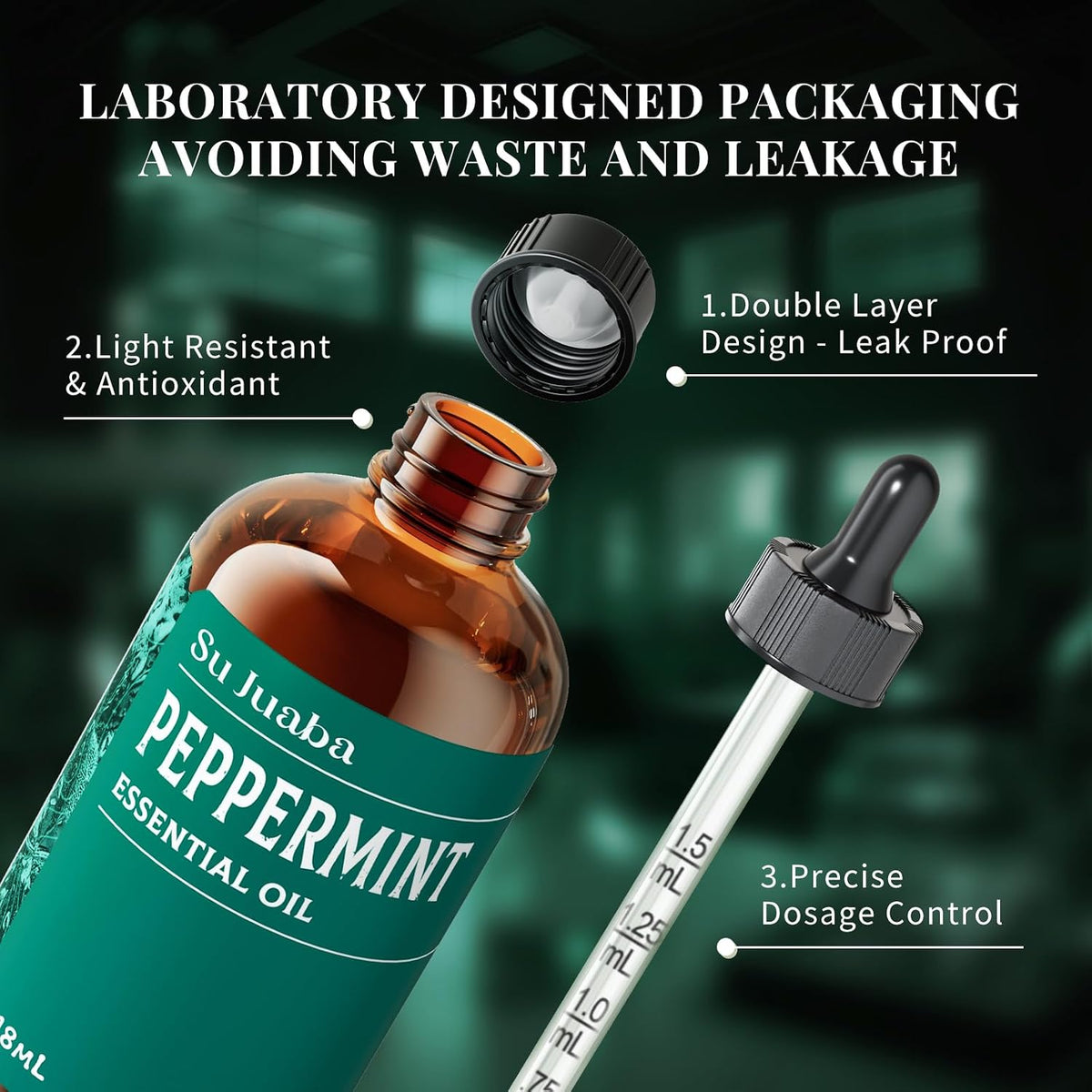 Peppermint Oil for Hair, Diffuser, Aromatherapy, Air Freshener