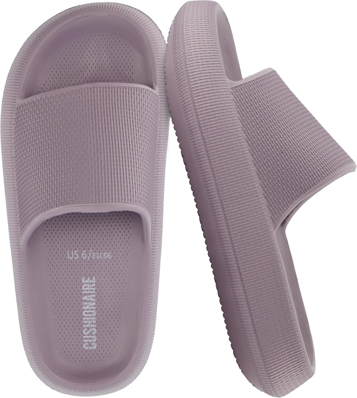 Feather EVA Slides for Women – Comfortable Slip on Womens Slippers, Indoor Outdoor Shower Shoes, Beach Essential Cloud Slides