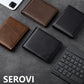 Genuine Leather Wallet for Men Bifold RFID Blocking Wallets with 12 Card Slots, 2ID Window & 2 Cash Pocket - Includes Gift Box (Coffee Brown)