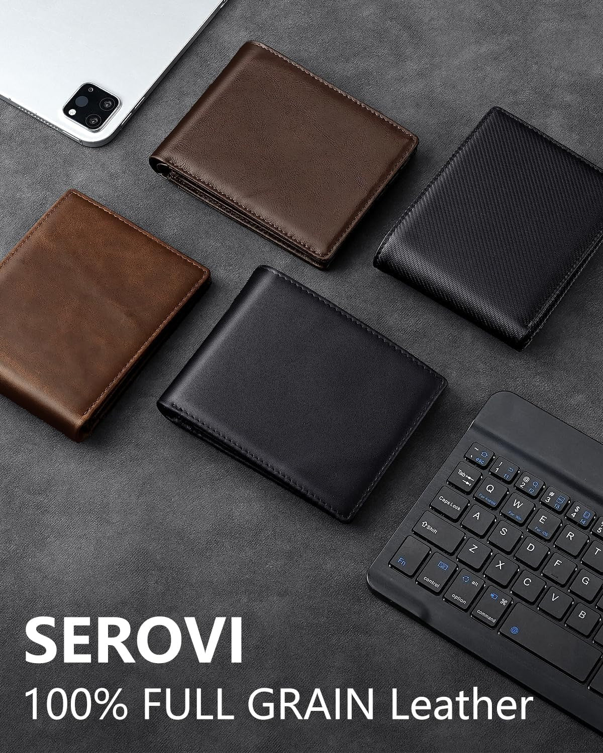 Genuine Leather Wallet for Men Bifold RFID Blocking Wallets with 12 Card Slots, 2ID Window & 2 Cash Pocket - Includes Gift Box (Coffee Brown)