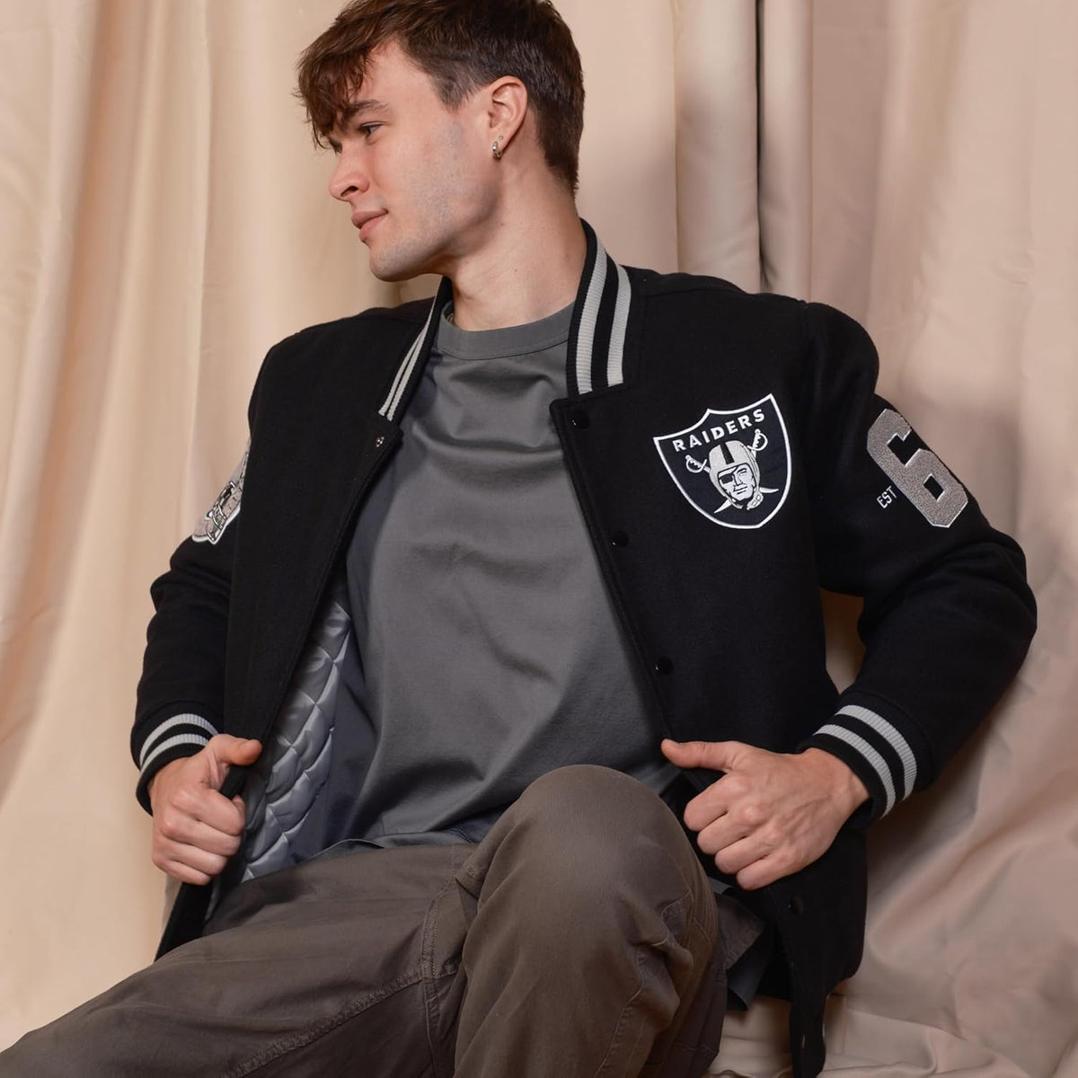 Men'S NFL Official Classic Varsity Coaches Jacket Coat