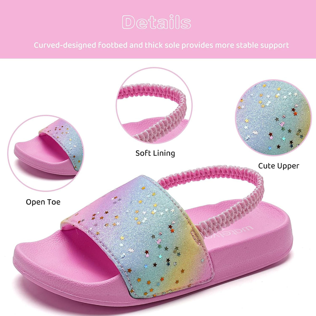 Toddler Boys Girls Slides Sandals for Swim Beach Kids Water Shoes Casual Summer Slippers