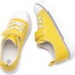 Toddler Boys and Girls Sneakers Low Top Adjustable Strap Canvas Shoes for Kids