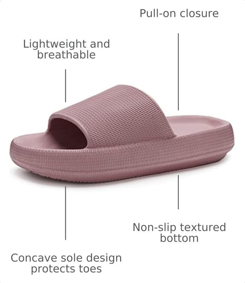 Women'S Slides with Cushioned Thick Sole Slippers for Home Wear Y13