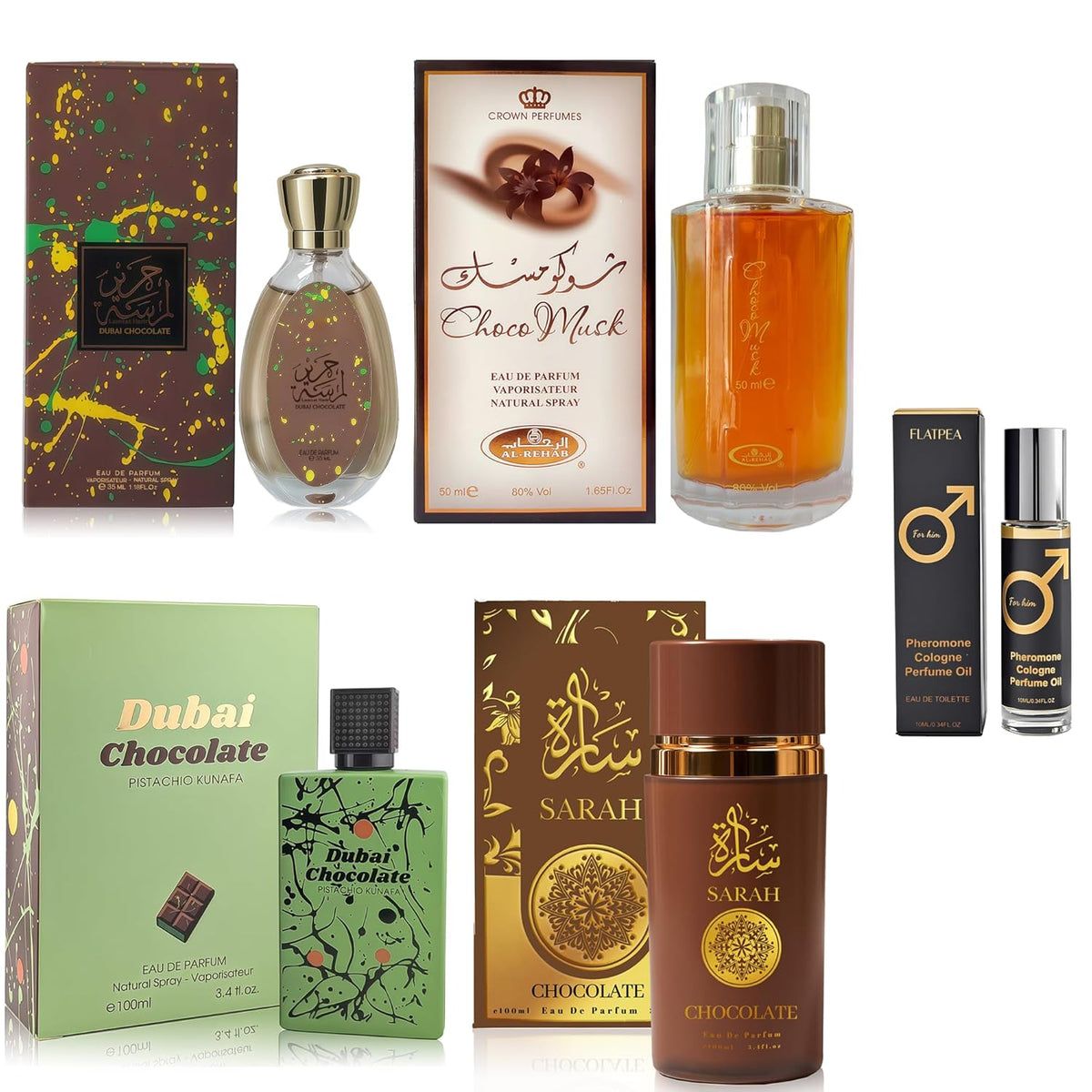 Men'S Cologne Gift Set - Variety Pack of 4 Long Lasting Fragrances with 10Ml Pheromone Cologne for Men Kit EDP/EDT (Phm-Choco/Dbchoco35M/Chocogreen/Sarahcho)