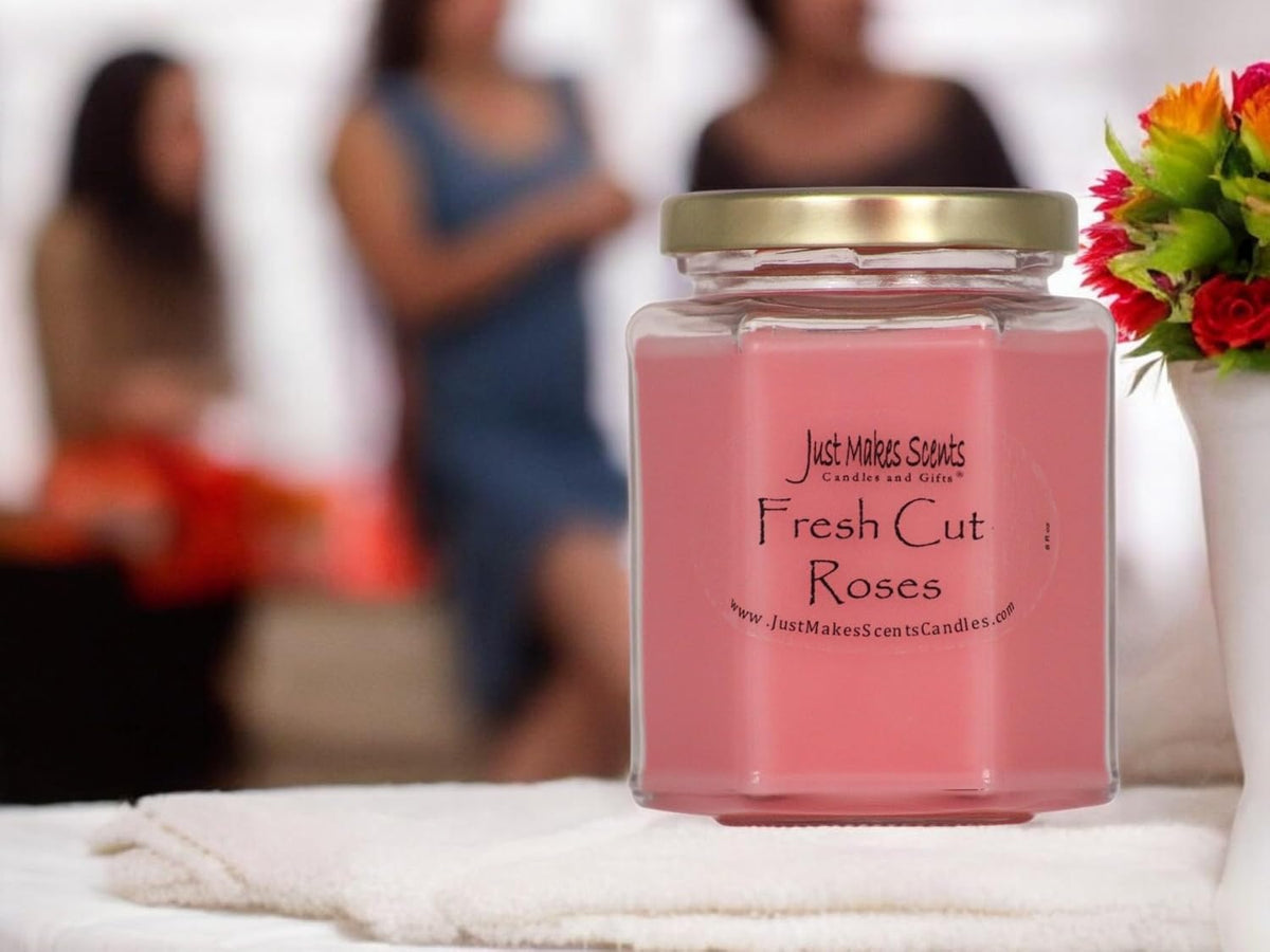 Fresh Cut Roses Scented Blended Soy Candle by
