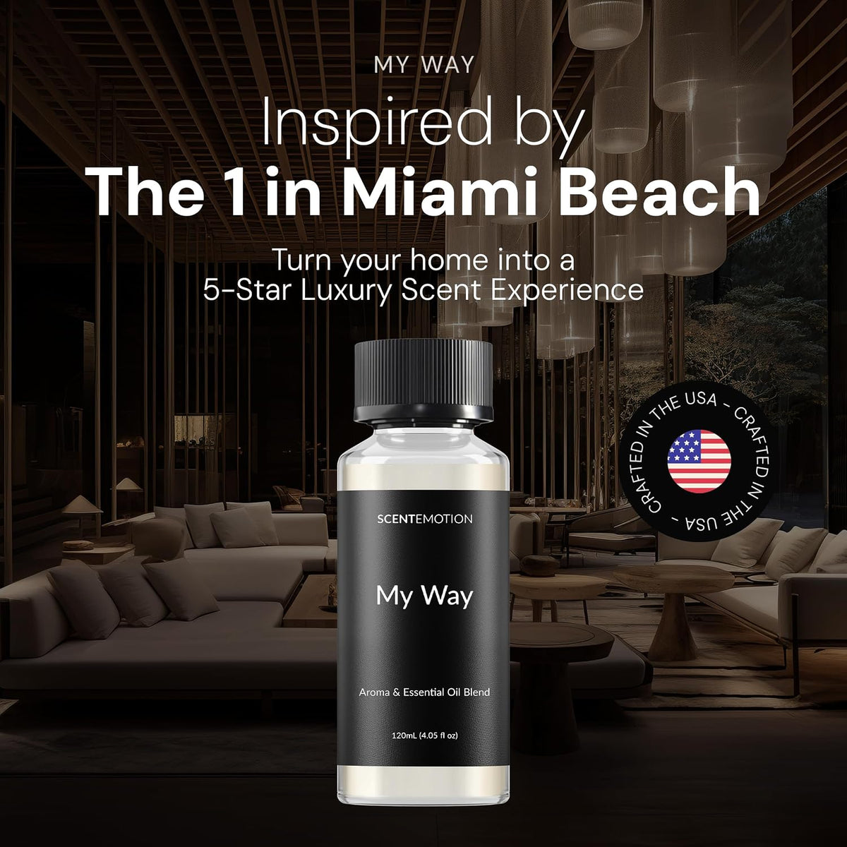 My Way Hotel Scent Diffuser Oil, Inspired by 1 Hotel Miami Beach, 120 Ml