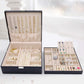 2 Layers Jewelry Box for Women -Black