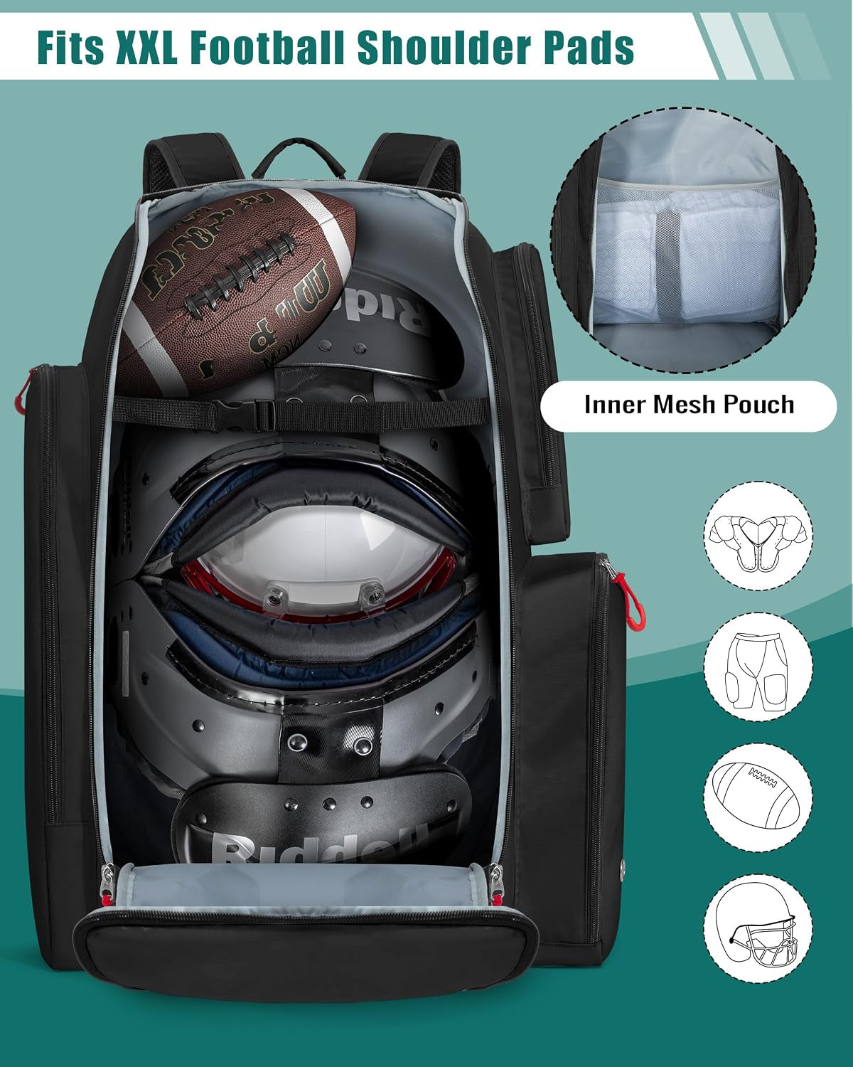Football Equipment Bag, Football Backpack, Football Gear Bag