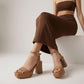 Women'S Cherry Platform Dress Sandal +Memory Foam and Wide Widths Available