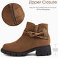 Girls Ankle Boots Low Block Heel Glitter Bowknot Zipper Chelsea Booties Little Kid Big Kids