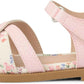 Girls' Toddler Flat Sandal with Adjustable Ankle Strap